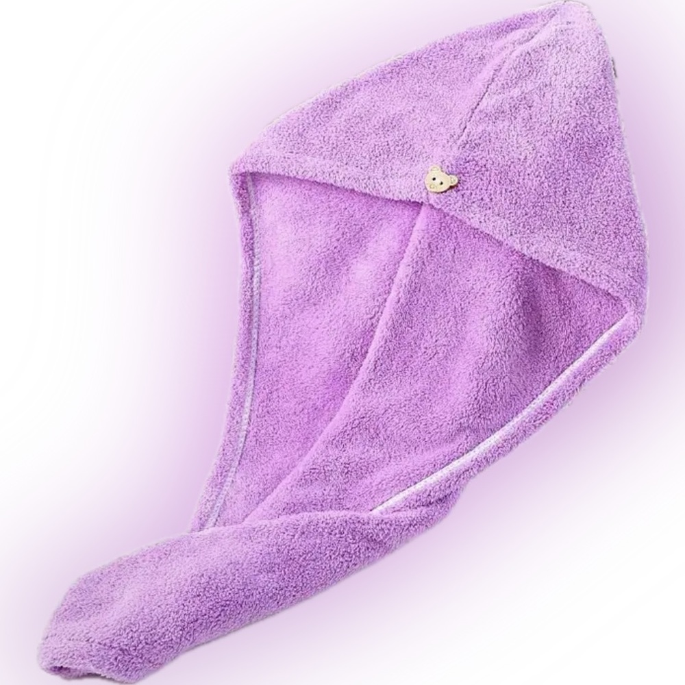 Women's Quick-Dry Hair Towel in Purple